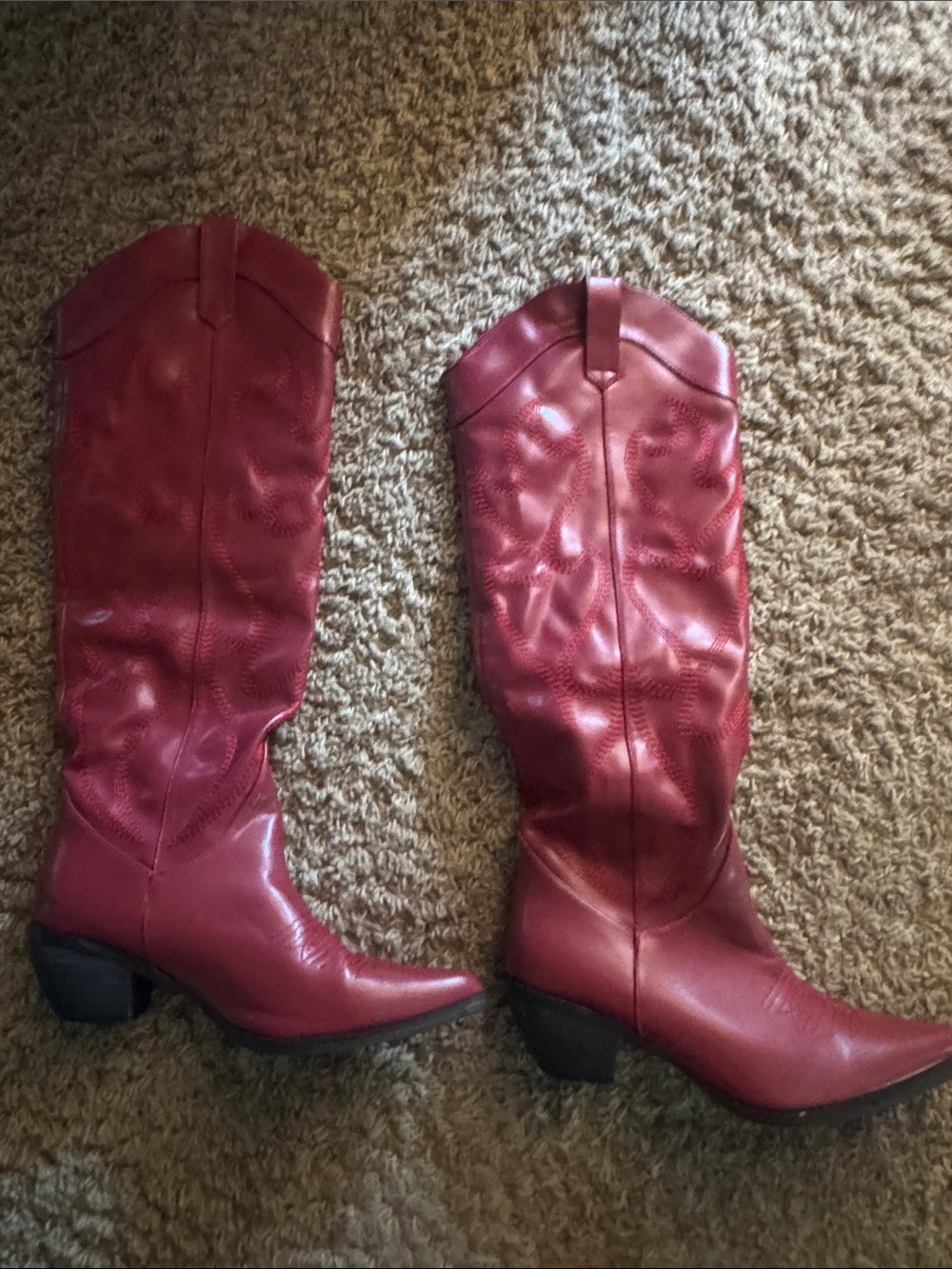 Women's size 11 Tall red Western Riding Boots - brand new in excellent condition